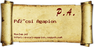 Pócsi Agapion névjegykártya